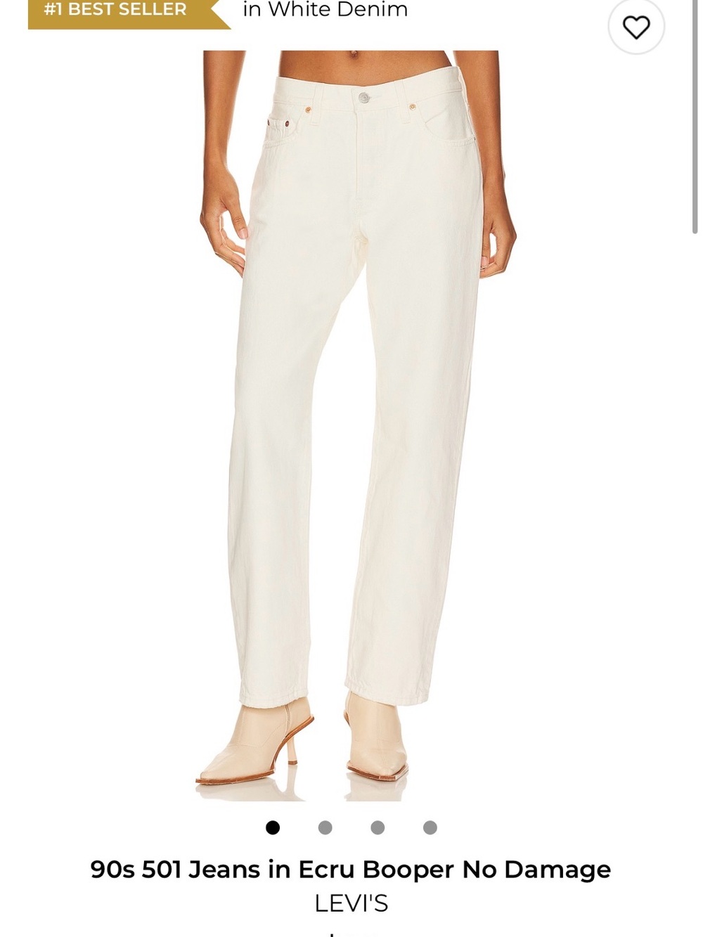 Levi's Women's Ecru Straight-Leg Jeans
